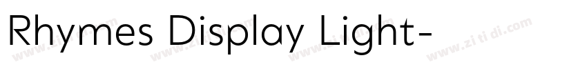 Rhymes Display Light字体转换